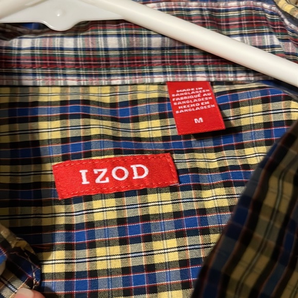 Izod, plaid, medium dress shirt - Picture 2 of 3
